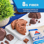 Atkins Double Chocolate Chip Protein Cookie, Protein Dessert, Rich in Fiber, 3g Net Carbs, 1g Sugar, Keto Friendly, 4 Count