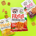 Lenny & Larry's FITZELS Variety Pack, 3 Flavors, 12 Count- Savory Pretzel Snacks Incredibly Tasty, High Protein Salty, Vegan, 20 g's of Plant Based Protein, 3 oz Each