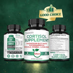 Satoomi 8in1 Cortisol Manager with Magnesium Glycinate, Ashwagandha, Rhodiola Rosea, Lions Mane & More - Cortisol Reducer Supplement Men & Women - 60 Capsules
