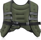ZELUS Weighted Vest, 6lb/8lb/12lb/16lb/20lb/25lb/30lb Weight Vest with Reflective Stripe for Workout, Strength Training, Running, Fitness, Muscle Building, Weight Loss, Weightlifting