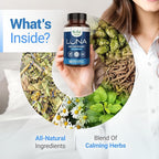 Nested Naturals Luna Melatonin-Free Pack of Two, Bedtime Supplement for Adults, Herbal Nighttime Sleeping Capsule, Valerian Root with Chamomile, Lemon Balm, Non-GMO, Gluten-Free
