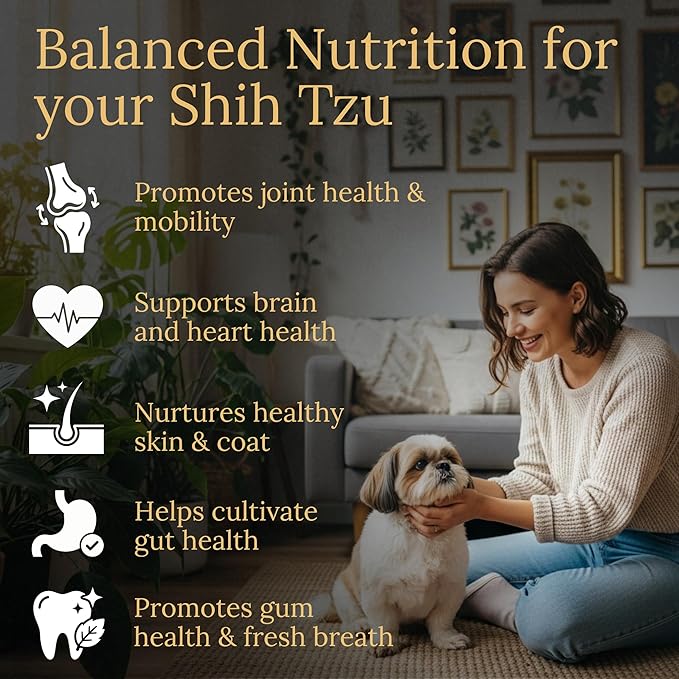 Multivitamins, Balanced Nutrition for Your Shih Tzu, 90 Count, Made in the USA with Real Bacon