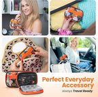 Made Easy Kit Pill Case for Everyday and Travel - 7-Day Weekly Medicine Supplement Vitamin Organizer Sorter Tracker - Neoprene Bag with Pockets - Compact Portable 8 Compartments (Orange Cat)