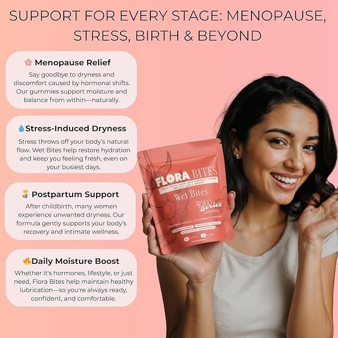 – Vaginal Dryness Gummies | Vaginal Moisturizer for Women, Feminine Care with Slippery Elm Bark & Mixed Berries | Sugar-Free, Blueberry Flavor, Vegan, 60 Count