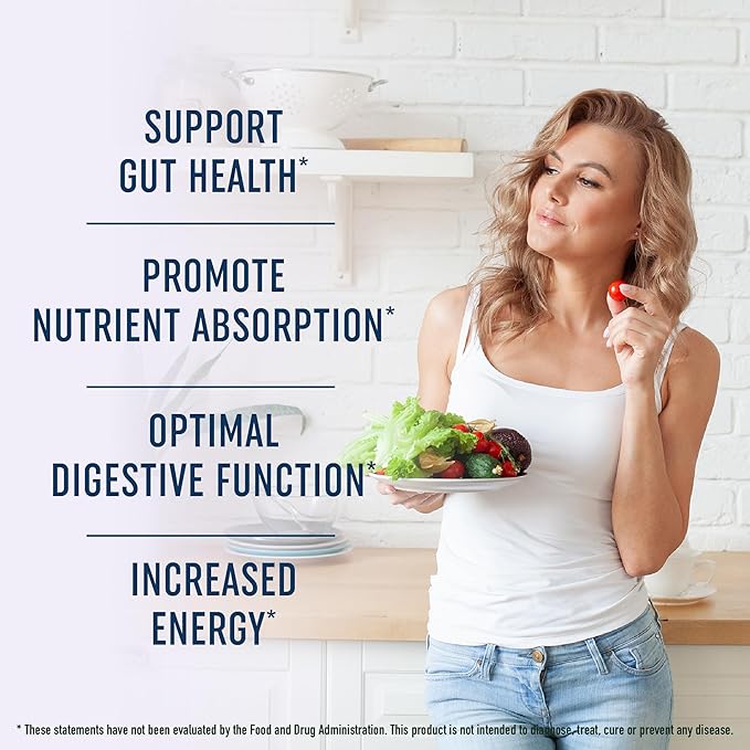 Digestive Enzymes 400MG with Probiotics for Digestive Health & Bloating Relief for Women & Men | Enzyme Blend with Probiotic Strains, Anti Bloating Supplement for Women & Men | Non-GMO Vegetarian 60ct