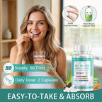 2-Pack Gut Health Capsule Supplement, Supports Microbiome, Leaky Gut, and Digestion, with 80 Billion CFU Probiotics, Prebiotics, Digestive Enzymes, 30-in-1 Gut Health Supplement, 200 Capsules