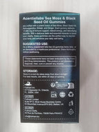 Sea Moss Gummies, Sea Moss, Bladderwrack, Ashwagandha, Burdock Root, Energy, Immune Support, 60 Vegan Gummies