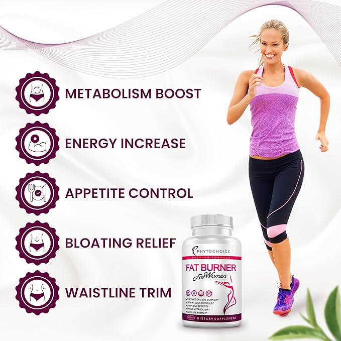 Fat Burner for Women with Raspberry Ketones, Green Tea & African Mango – Best Diet Pills that Work Fast for Women, All-Natural Weight Loss Supplements Supports Metabolism & Belly Fat Burn, 60 Capsules