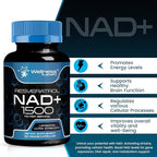 WELLNESS LABSRX Liposomal NAD Supplement, 1500mg - USA Made, NAD Resveratrol Supplement for Women and Men, NAD+ Support Cellular Health, Energy & Anti Aging - 6 Pack