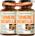Boswellia Serrata Turmeric Supplement for Joint Support & Inflammation Balance – Turmeric Boswellia Supplement with Ginger & Black Pepper Extract for Enhanced Absorption – Non-GMO - 2pack