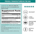 NatureWise Extra-Strength Omega 3 Fish Oil Supplement - 1000mg per Serving - 600 EPA & 400 DHA and Vitamin E - Support for Heart & Brain Health - Lemon Flavor, GMO-Free - 60 Softgels[1-Month Supply]