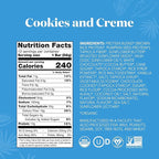 ALOHA Organic Plant Based Protein Bars - Cookies and Creme - 12 Bars, Vegan, Low Sugar, Gluten-Free, Paleo, Low Carb, Non-GMO, No Stevia, No Erythritol