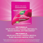 Nature's Way AM/PM Menopause Supplements for Women, Hot Flash Relief*, Night Sweats*, Restful Sleep*, Mood Swings*, Hormone-Free Formulas with Black Cohosh, Theanine, Valerian, 60 Tablets