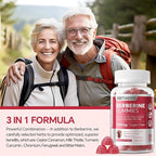 Berberine Supplement 1500mg,Sugar Free Berberine with Ceylon Cinnamon Gummies,Chromium,Turmeric, Fenugreek for Naturally Metabolism Balanced, Berberine HCl from Indian Barberry Extract, 120 Cts