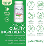 Calcium 1000 mg Supplement with Vitamin D3 (1000 IU) and Magnesium (500 mg) - Bone, Teeth and Joint Support for Men and Women - 180 Capsules - Maxi Cal by Maxi Health