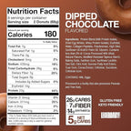 Legendary Foods Protein Donuts - 22g Protein, Dipped Chocolate, Zero Sugar Snack, Gluten Conscious, Low Carb, Keto Suitable, Diabetic and GLP-1 Diets - 8 Pack with Two Donuts per pack