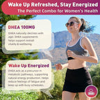 DHEA Gummies, DHEA Supplements for Women, DHEA 100mg 50mg Chewable with Boron, Inositol and Magnesium, Pro-Aging, Ovarian Support, Sleep Support, Vegan, 60 Counts