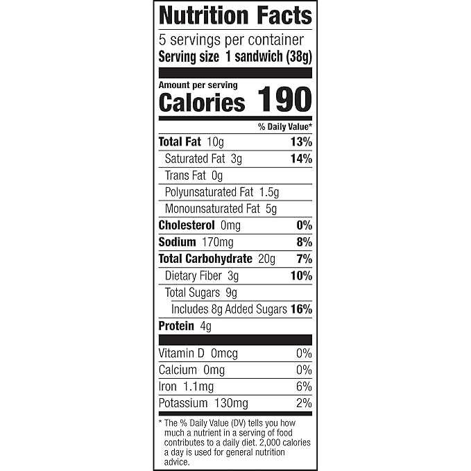 Nature Valley Biscuit Sandwiches, Chocolate Peanut Butter Snacks, 5 ct, 6.75 OZ (Pack of 2)