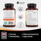 Turmeric Tablets with Black Pepper & Ginger - Curcumin - 180 Turmeric and Black Pepper Tablets (3 Month) High Strength Active Turmeric Supplements Not Capsules, by New Leaf