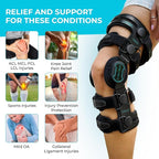 Z ONE Z1 K6 Hinged Unloader Metal Knee Brace for Men and Women - Knee Support for ACL, MCL, LCL, PCL, Sport Injuries, Mild Osteoarthritis, Meniscus Tears - Ideal for Running & Daily Activities (S14)