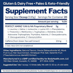 BodyHealth PerfectAmino - BCAA and EAA Powder for Pre and Post Workout - Amino Acid Energy Drink for Men and Women to Support Lean Muscle and Recovery - Mocha - 20 Servings