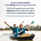 Puritan's Pride Coenzyme CoQ10 100mg, Dietary Supplement for Heart Health, Blood Pressure, Oral Gum Health, and Healthy Aging Support, 60 Day Supply, 240 Rapid Release Softgels