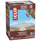 CLIF BAR - Energy Protein Bars - Chocolate Brownie - Made with Organic Oats - Energy Bars - Non-GMO - (15 Pack)