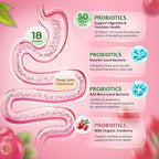 Women Probiotic Gummies for Women – Digestive & Feminine Balance Support, Gut Health, Debloat, with Prebiotics & Cranberry, Vegan, Gluten Free, Non-GMO – 60 Gummies