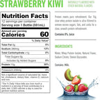 Isopure Clear Protein Water with Electrolytes, 15g Whey Protein Isolate, Zero Sugar, Strawberry Kiwi, 20 fl oz, 12-Pack
