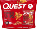 Quest Nutrition Pizza Tortilla Style Protein Chips, 19g Protein, 4g Net Carbs, High Protein Snack, Low Carb, Gluten Free, 1.01 oz bags, 4 Count