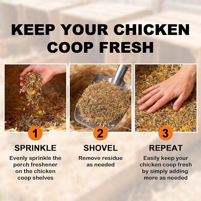 MAQIHAN 20oz Chicken Nesting Herbs - Dried Natural Herb Blend for Laying Hens,Coop Odor Control & Egg Production Support,All-Natural Poultry Feed Supplement for Chickens,Ducks (Vacuum Packed)