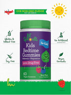 Lil' Sprouts Kids Melatonin & Magnesium | Bedtime Gummies | 60 Count | Berry Flavor | 100% Drug Free | Non-GMO and Gluten Free