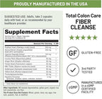 NatureWise Total Colon Care Fiber Cleanse - Natural Laxative Blend - Herbal Laxatives, Prebiotics, & Enzymes for Regularity, Digestion, Weight & Gut Health - Non-GMO - 60 Capsules[30-Day Supply]