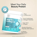 WELLBEING NUTRITION Pure Korean Marine Collagen Supplements for Women & Men, 200g | Hydrolyzed Collagen Powder and Amino Acids | Supports Healthy Skin, Hair, Nails, Bone & Joint | Unflavored