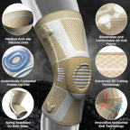 NEENCA Professional Knee Brace for Pain Relief, Medical Knee Compression Sleeve, Knee Support with Horizontal Knit Tech for Meniscus Tear, ACL, Arthritis, Joint Pain, Runner, Workout