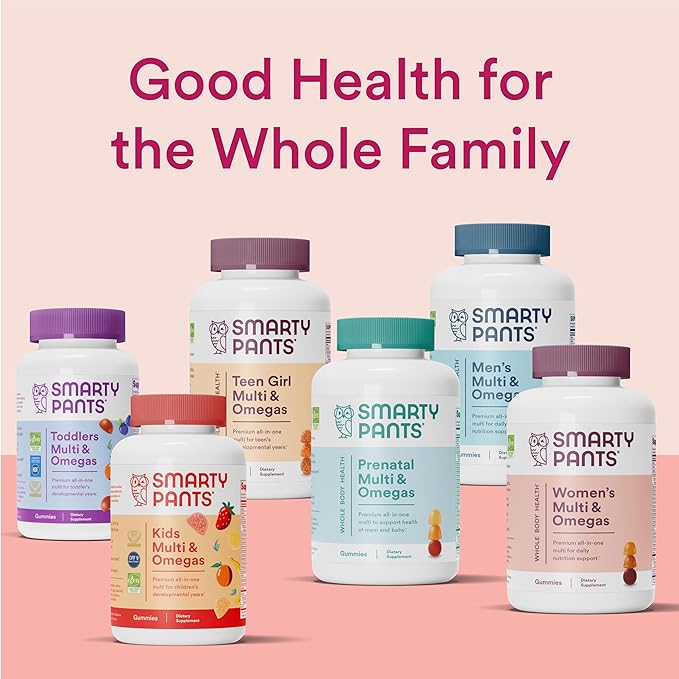 SmartyPants Adult Probiotic & Prebiotic Gummies for Digestive Health: Gut Health Supplement, Clinically Studied Prebiotic for Immune Support, Strawberry, 60 Count (30 Day Supply) (Pack of 2)