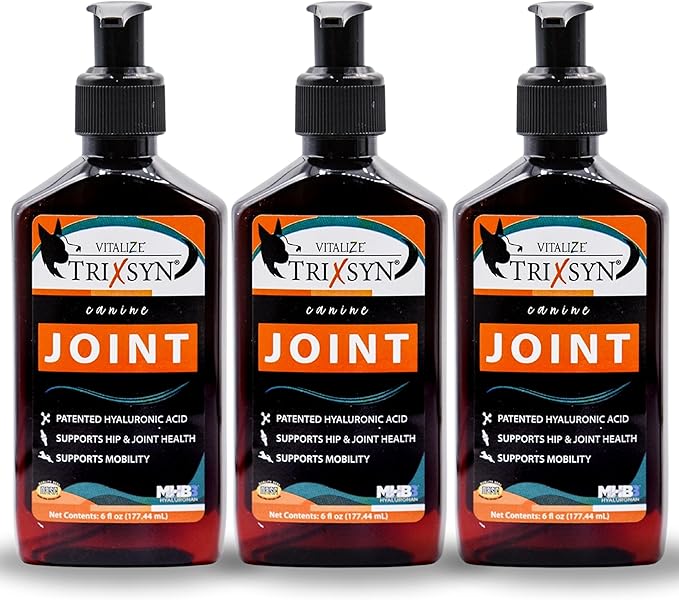TRIXSYN Canine - Dog Hip and Joint Supplement - Liquid Hyaluronic Acid HA for Dog - Patented Liquid Formula for Senior Dogs - MHB3 Hylauronan - 6 fl oz (3)