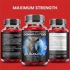 Dominator Maxx Gummies Maximum Strength Performance Gummies, Dominator Maxxx Gummies Extra Strength Overall Wellness Support, Dominator Max Gummies, DominatorMax Great Taste Mad in USA (60 Gummies)