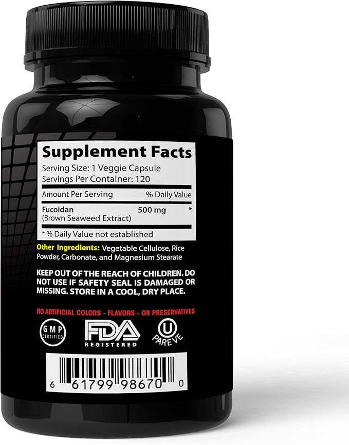 Absonutrix Fucoidan Pure-brown seaweed extract laminaria Japonica cell immunity (120 capsules)