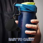 2 Pcs Protein Powder Container, Portable Protein Powder Travel Container, Protein Powder Funnel, Water Bottle Funnels for Powder Mixes, Pre Workout/Gym Supplement Funnel Keychain (50ml+100ml)
