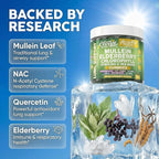 Clean Nutra Mullein Gummies for Lung Health Support with Elderberry Chlorophyll Spirulina Tart Cherry Sea Moss Vitamin C Lutein Marshmallow Root Licorice Root Superfood Greens Mucus Relief 60 Gummies