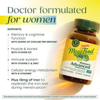 MegaFood Women's Advanced Multivitamin for Women - Doctor-Formulated With Iron, Choline, Vitamin D, Vitamin C & Zinc - Brain Health - Immune Support - Non-GMO - Vegetarian - 60 Tabs (30 Servings)