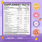 Saffron Gummies for Kids & Adults, 20-in-1 Saffron Supplements with 88.5mg Saffron Extract, B6, B12, C, D3, Magnesium for Calm, Focus, Nerve, Sugar Free, Vegan, Non-GMO, Peach Mango Flavor, 60 Counts