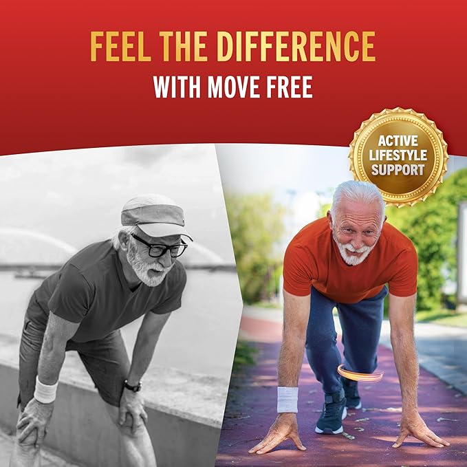 Move Free Advanced 5-Day Joint Support Supplement with Turmeric Curcumin & Tamarind (TamaFlex) Glucosamine, & Vitamin D3 for Joint Health, Bone Strength, Cartilage, and Knee Range of Motion. 90 Count