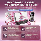 Lukaree Evening Primrose Oil & Cranberry Wellness Duo – Supports Urinary Health, Hormonal Balance, Skin Health, Stress Relief, and Relaxation – Daytime Clarity & Nighttime Calm – 30-Day Supply