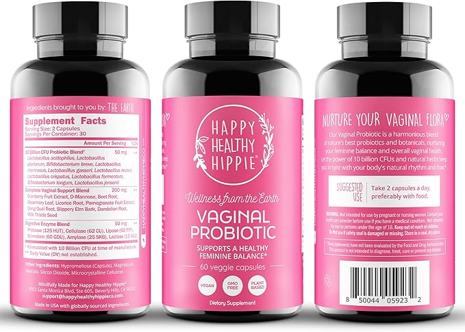 Vaginal Probiotics for Women - ph Balance for Women | 10B CFU - 10 Strains | Cranberry & D-Mannose | BV, Yeast, Flora & Odor Control | Urinary, Gut & Digestive Health Support Pills, 60 Ct