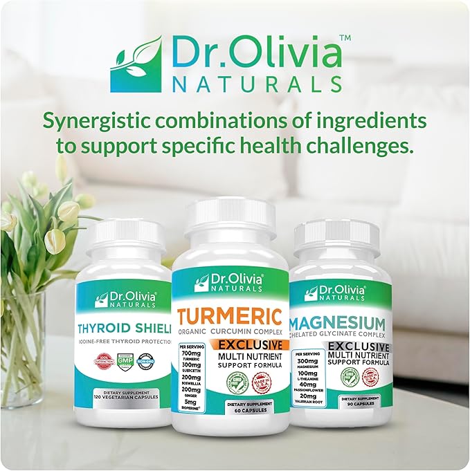 Organic Turmeric Curcumin Complex with Quercetin, Ginger and Boswellia - 60 Capsules
