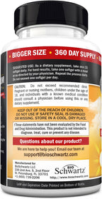 Vitamin D3 5000 IU (125 mcg) Natural Immune Support Supplement, Bone Strength, Healthy Muscle Function, with Olive Oil for Highest Absorption, Gluten Free & Non-GMO, 1 Year Supply, 360 Softgels