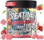 Creatine Monohydrate Gummies 6g for Men Women,Complex Creatine Monohydrate Chewable for Muscle Strength,Muscle Building,Energy Boost,Pre-Workout Energy Supplement,Vegan Strawberry - 120 Count