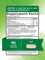 Nature's Truth Glucosamine Chondroitin MSM Complex | 90 Caplets | with Turmeric | Double Strength | Non-GMO & Gluten Free Supplement